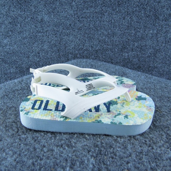 Old Navy Girls Flip Flop Shoes White Synthetic Pull On‎ Size T 7 Medium - Picture 4 of 9